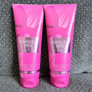 NEW! Bath and body works Perfect in pink body cream set
